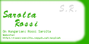 sarolta rossi business card